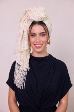 מטפחת טרופי-שמנת- לונג